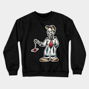 Yo Yo Skeleton Tattoo Design Crewneck Sweatshirt